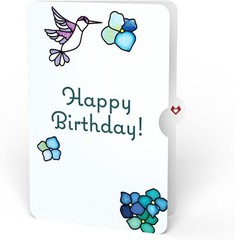 Birthday Sunlit Hydrangeas Suncatcher Gift Set