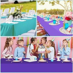 6 Pack Mermaid Tablecloth Princess Tablecloths, Disposable 6pcs Blue Purple