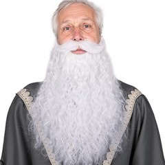 45cm Long Fake Beard Costume for Halloween, Wizard Cosplay Realistic Fake Mus…