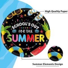 48PCS School’s Out for The Summer Tableware for Kids Class End of School Year…