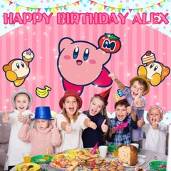 Kirby Personalised Custom Banner Backdrop Party Decorations Birthday Gift