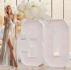 4 FT Marquee Mosaic Numbers for Balloons New Year Anniversary birthday Decor