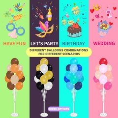 Balloon Column Stand Kit Set of 2 – Balloon Tower with Stand, Base, and Pole,…