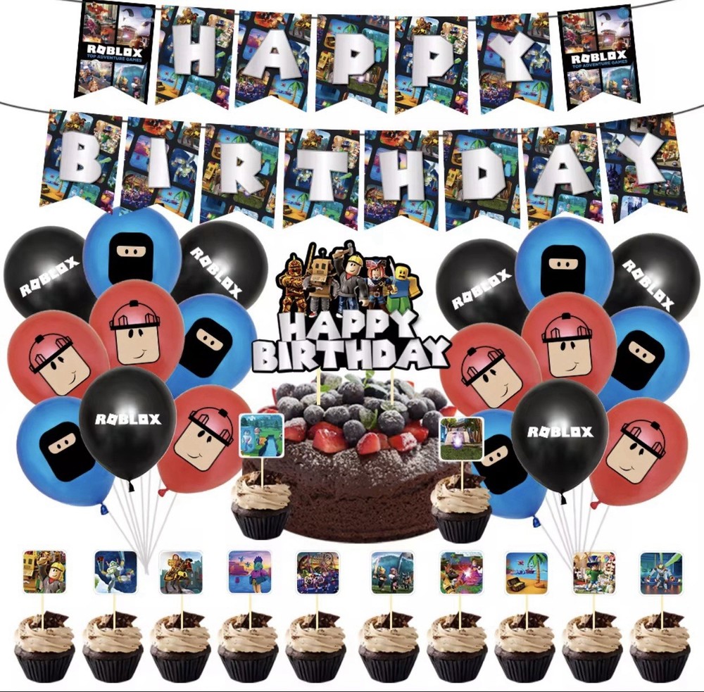 Roblox Birthday Party Decorations Set