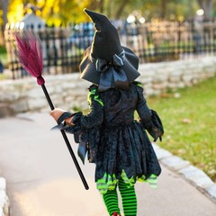 3 Pcs Halloween Witch Broom Plastic Witch Broomstick Kids Cosplay Props