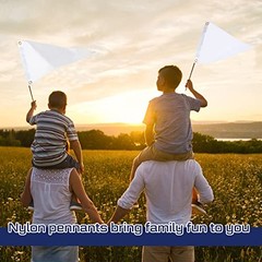 White 12×18 Inch Nylon Pennants Flags – Blank Flags 12×18 Inch Outdoor Pennants