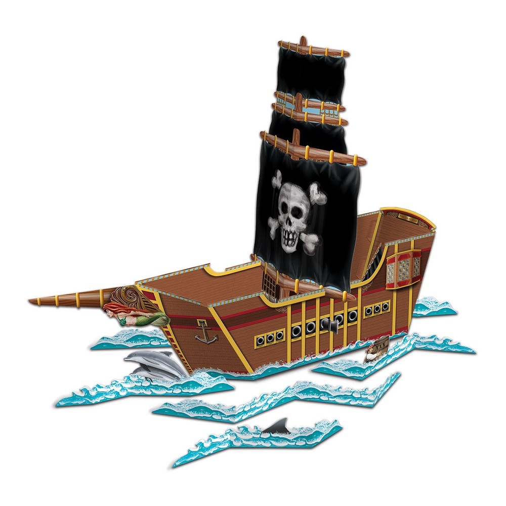 Beistle Pirate Ship Centerpiece (1/Pkg) Party Supply Decoration