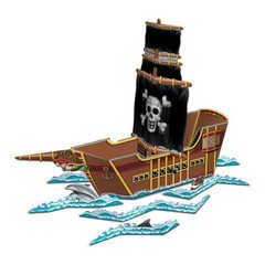 Beistle Pirate Ship Centerpiece (1/Pkg) Party Supply Decoration