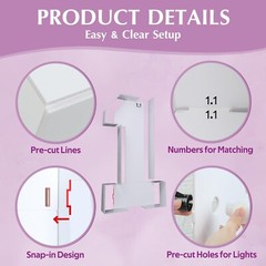 4FT Marquee Numbers 16 Light Up Number, 16th-Birthday Decorations Marquee Num…