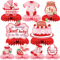 Strawberry Baby Shower Decorations – 9PCS Berry Sweet Baby Shower Decorations