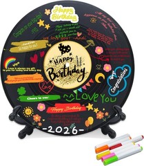 Vinyl Record Birthday Decorations, Happy Birthday Party Favor Sign Poster, La…