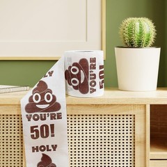 50th Birthday Decorations, Funny Toilet Paper Roll, 50th Bday Party Supplies