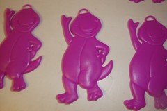 1993 Barney the purple Dinosaur plastic ballon weight lot of 10 new NOS