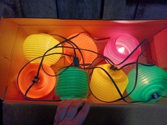 VTG American Candle Co. X700 LUAU Electric Tiki Lanterns 7 Count Made in USA