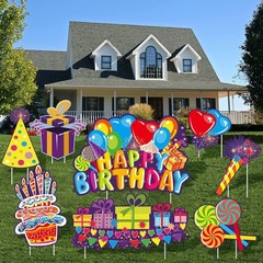 Reusable 8 Pack Birthday Yard Signs – Cheerful Decorations for Any Celebration