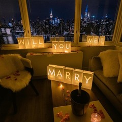 Luminary paper bags wedding proposal decorations “will you marry me?” light u…