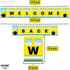 Welcome Back Banner Large, 10 Feet, No DIY | School Bus Welcome Sign | Welcome B
