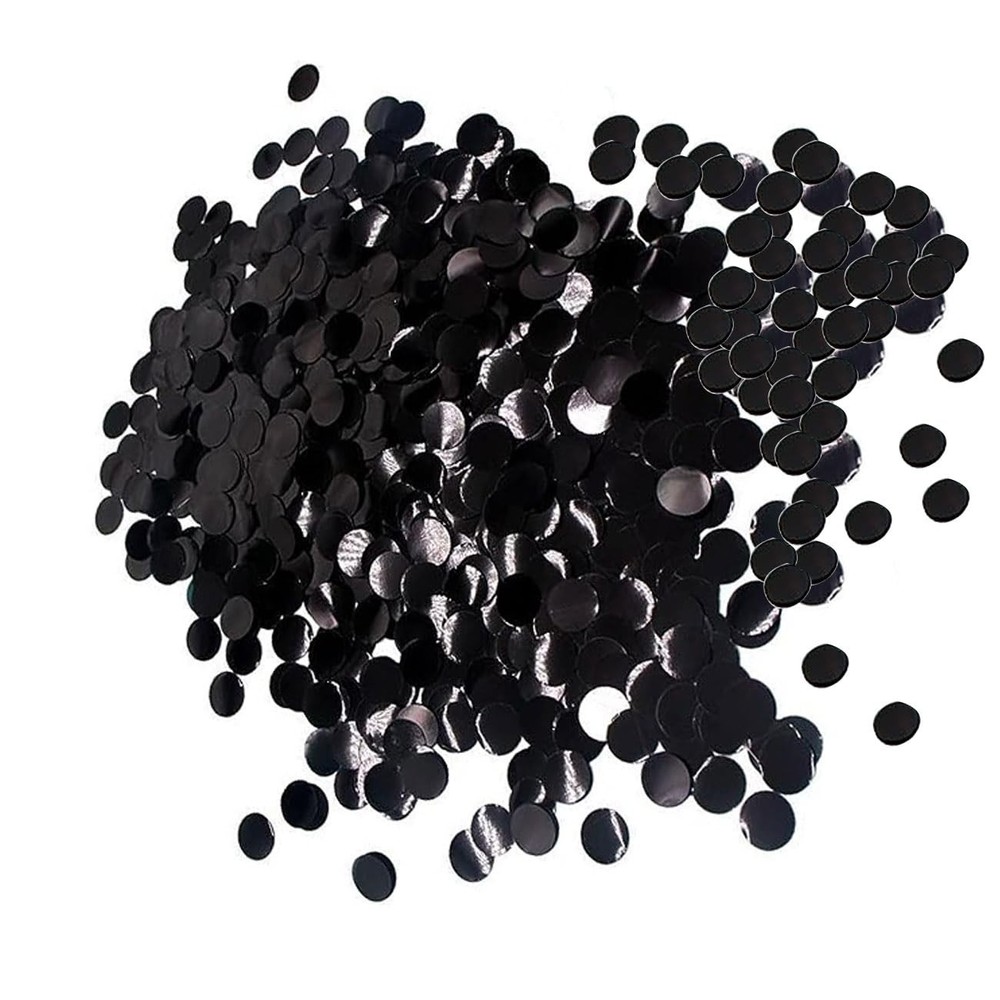 2.12 oz Black Metallic Foil Circle Dot Table Confetti for Wedding Birthday