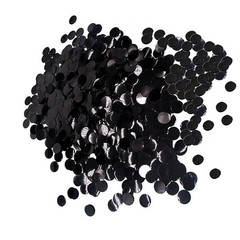 2.12 oz Black Metallic Foil Circle Dot Table Confetti for Wedding Birthday
