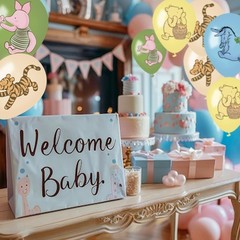 48PCS Winnie Theme Balloons for Baby Shower Birthday Decorations