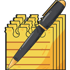 SP13101 Pen and Paper Notepad Pages Cardboard Cutout Standee Standup