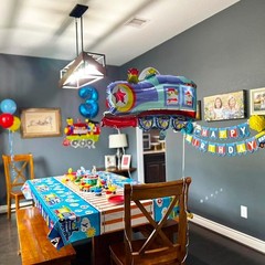 3rd Train Birthday Decorations Boys,3 Years Old Birthday Party Supplies Blue …