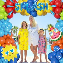 159PCS Summer Pool Beach Party Decorations Splash Tropical Balloon Garland Ar…