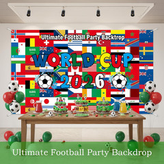 World Cup Backdrop 2026 48 Countries International Flag 43X71 Inch Soccer World