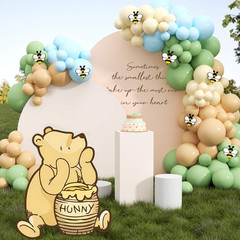 Classic Winnie Bear Baby Shower Birthday Decorations Cutout Large, Neutral Pooh