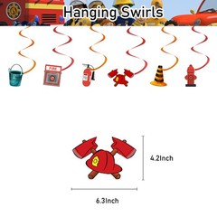 Fireman Sam Birthday Party Decor Supplies Balloons Banner Cake Toppers Kids