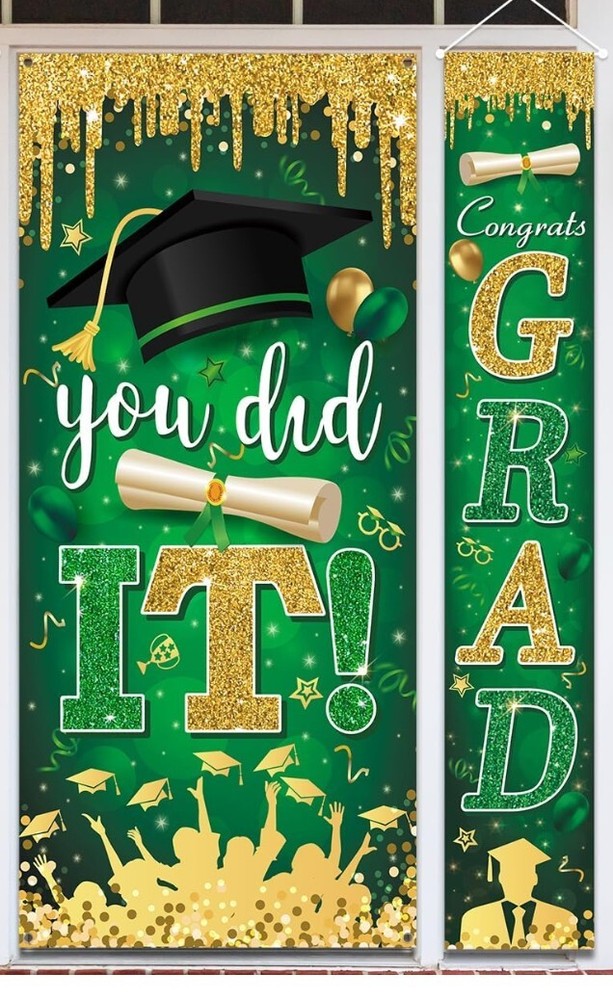 Green & Gold Graduation Decoration Indoor/ Outdoor