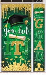 Green & Gold Graduation Decoration Indoor/ Outdoor
