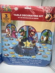 Super Mario Brothers Table Decorating Kit Party Scene Setters with Props NEW