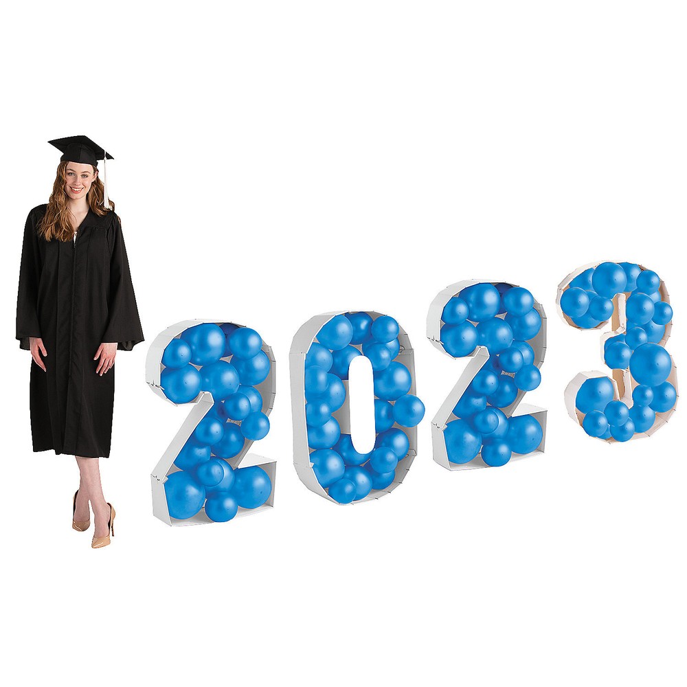 2022 Stand-Up Mosaic Kit with Blue Balloons, Graduation, Party Decor, 148 Pieces