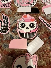 Girl’s 2nd Birthday ‘Bad Two The Bone’ Party 9 PCs Tabletop Centerpieces Decor