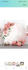 6.5×6.5ft Pink Rose Gold Round Backdrop Cover Blush Pink Floral Rose Gold…