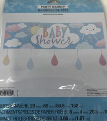Part Banner Baby Shower 20 In X 60 In 1 Count