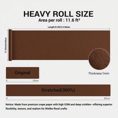 Heavy Duty Colored ItalianQuality Crepe Paper 300% Stretch DIY Flower Craft
