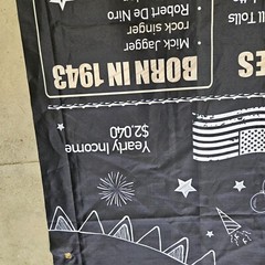 1943 Birthday Party Banner With Grommets for Easy Hanging 72″x42″ – used!