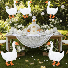 8 Pcs 32 Inch Inflatable Silly Goose Balloons for Party Decor and Photo Props
