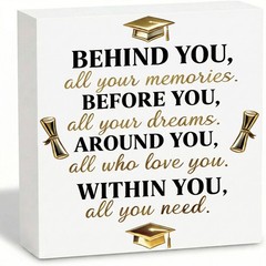 Graduation Decorations 2026 College Graduation Gifts Her for Him Quote Wood Box