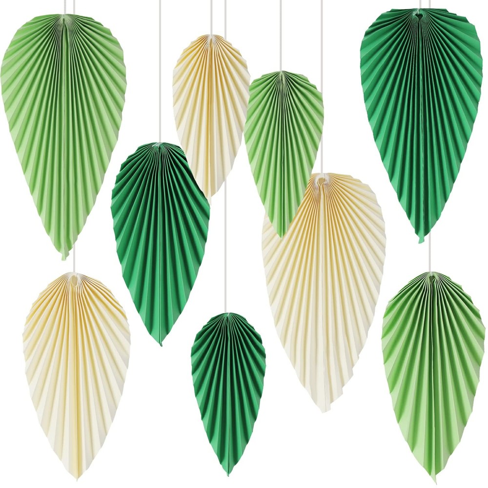 Fans Party Decorations Green Leaves for Decoration Palm Leaves Party Decorati…