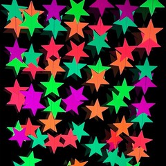 110ft UV Reactive Neon Garland Streamers – Glow in the Dark Party Decorations, B