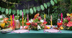 Tropical Palm Leaf Garland 8.5FT Jungle Luau Party Hanging Decoration