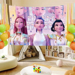 Cute Cartoon Backdrop Anime Birthday Backdrop Birthday Party Photo Backdrops Top