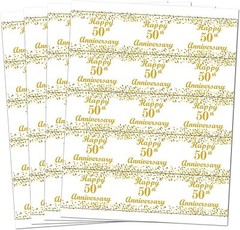 50th Anniversary Water Bottle Labels; Set of 20 Waterproof Water Bottle Wrappers