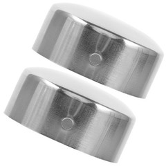 2Pcs Metal Handrail End Caps Stainless Steel Tube Protectors Silver