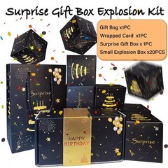 Birthday Surprise Gift Box Explosion for Money, Exploding Money Gift Box for Cas