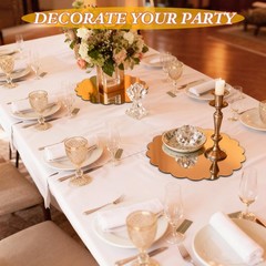 6 Pack 10 Inch Round Mirror Centerpieces for Tables Shatterproof Acrylic Scal…