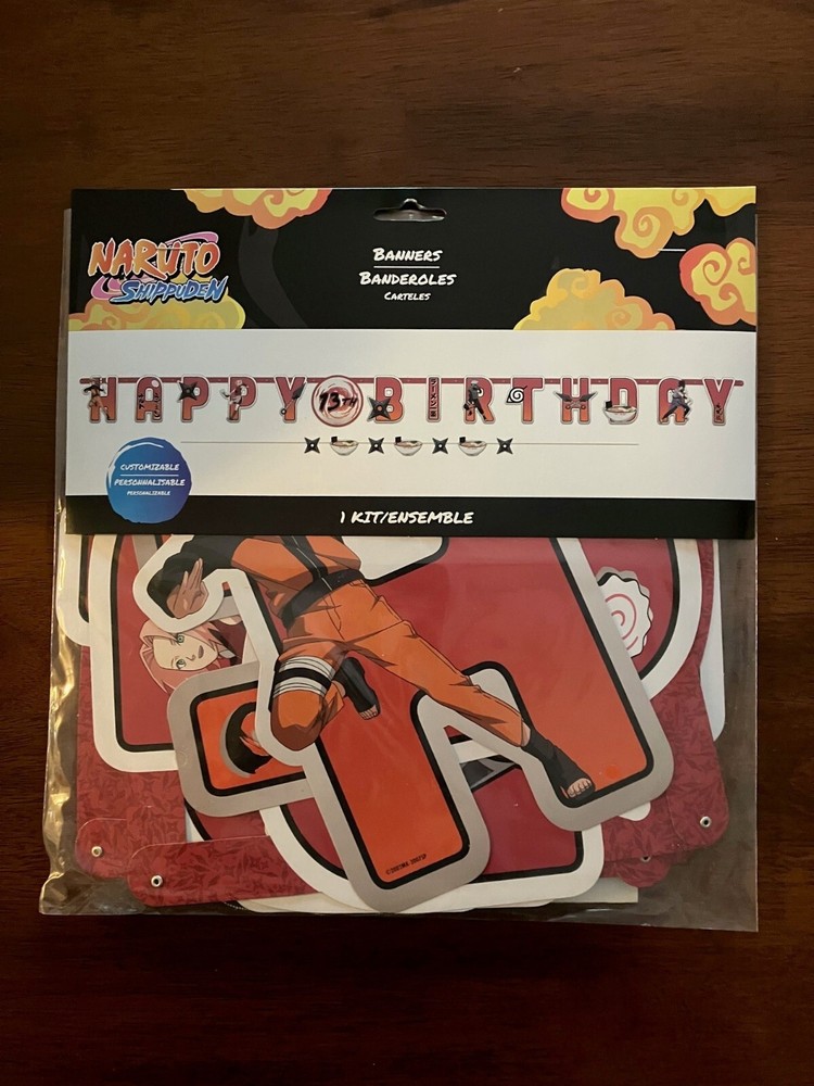 Naruto Shippuden Customizable Happy Birthday Banner Kit – No. 124171